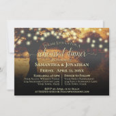 Rustikales Probe-Dinner bei Hochzeiten Einladung (Vorderseite)