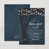 Rustikales Probe Dinner Einladende Kartenleuchten Einladung (Vorne/Hinten)