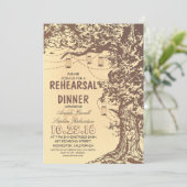 Rustikales Probe-Dinner Einladung (Stehend Vorderseite)