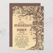 Rustikales Probe-Dinner Einladung (Vorne/Hinten)