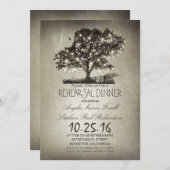 Rustikales Probe-Dinner Einladung (Vorne/Hinten)