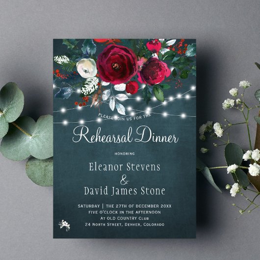 Rustikales Probe-Dinner Einladung