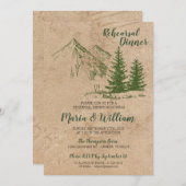 Rustikales Probe Dinner Einladung (Vorne/Hinten)