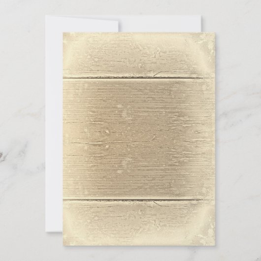 rustikales Probe Dinner Einladung (Rückseite)