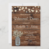 Rustikales Probe Dinner Einladung, Probe Einladung (Vorderseite)