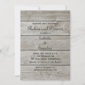 Rustikales Probe Dinner Zeit zum Trinken Champagne Einladung (Rückseite)