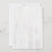 Rustikales Probe Holzbaum Einladung (Rückseite)