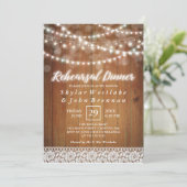 Rustikales Probe Lights Abendessen Einladung (Stehend Vorderseite)
