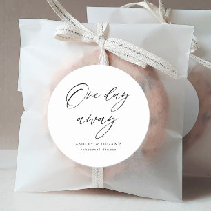 Rustikales Probenabend-Geschenk einen Tag vor der Runder Aufkleber