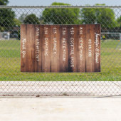 Rustikales Programm für die Hochzeit von dunklem S Banner (Insitu)