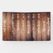 Rustikales Programm für die Hochzeit von dunklem S Banner (Horizontal)