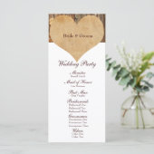 Rustikales Programm für die Hochzeit von Kunstholz (Stehend Vorderseite)