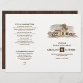 Rustikales Programm für die Hochzeit von Stallholz (Vorne/Hinten)