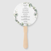 Rustikales Programm für die Hochzeitsfeier im Grün Fächer (Rückseite)