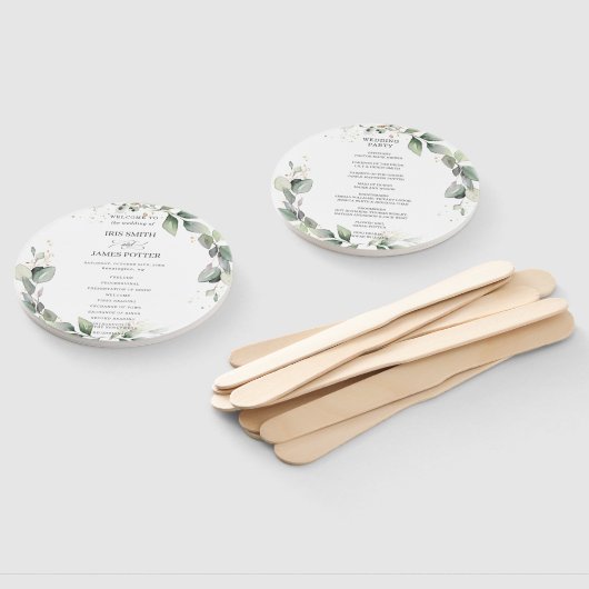 Rustikales Programm für die Hochzeitsfeier im Grün Fächer (Non-assembled)