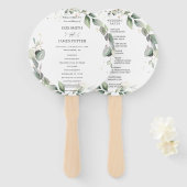 Rustikales Programm für die Hochzeitsfeier im Grün Fächer (Vorne und Hinten)