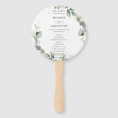 Rustikales Programm für die Hochzeitsfeier im Grün Fächer (Vorderseite)