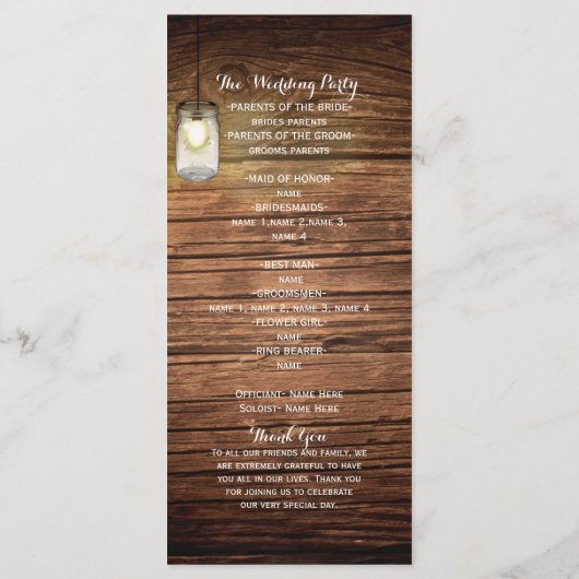 Rustikales Programm für Landholz und Lighted Mason (Rückseite)