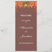 Rustikales Programm zur Hochzeit im Herbst im Herb (Vorderseite)