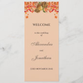 Rustikales Programm zur Hochzeit im Herbst im Herb (Vorderseite)