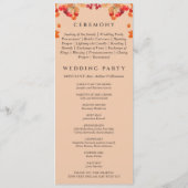 Rustikales Programm zur Hochzeit im Herbst im Herb (Rückseite)