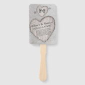 Rustikales Programm zur Hochzeit von Barks Fächer (Vorderseite)