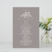 Rustikales Programm zur Hochzeit von Barnen-Amethy (Stehend Vorderseite)