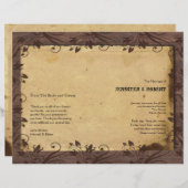 Rustikales Programm zur Hochzeit von Stallholz (Vorne/Hinten)