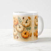 Rustikales Pumpkin-Arrangement Jumbo-Tasse (Vorderseite Rechts)
