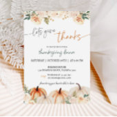 Rustikales Pumpkin Erntedank Dinner Einladung