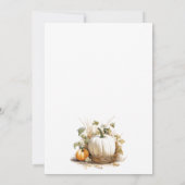 Rustikales Pumpkin Fall Brautparty Einladung (Rückseite)