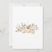 Rustikales Pumpkin Herbst-Brautparty Einladung (Rückseite)