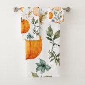 Rustikales Pumpkin-Muster Badhandtuch Set (Insitu)