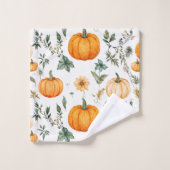 Rustikales Pumpkin-Muster Badhandtuch Set (Waschlappen)