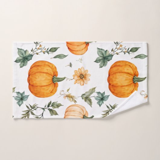 Rustikales Pumpkin-Muster Badhandtuch Set (Handtuch)