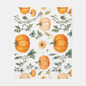 Rustikales Pumpkin-Muster Fleecedecke (Vorderseite)