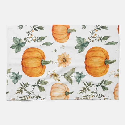 Rustikales Pumpkin-Muster Geschirrtuch (Horizontal)