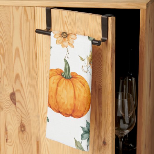 Rustikales Pumpkin-Muster Geschirrtuch (Drittel gefaltet)