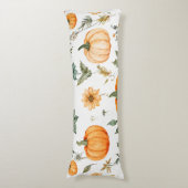 Rustikales Pumpkin-Muster Seitenschläferkissen (Vorderseite Vertikal)