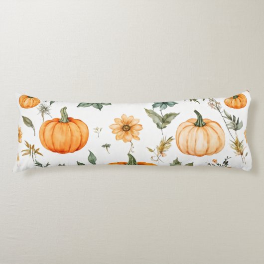 Rustikales Pumpkin-Muster Seitenschläferkissen (Vorderseite)