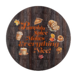 Rustikales "Pumpkin Spice" macht alles schön Schneidebrett