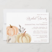 Rustikales Pumpkinfallfoliage-Brautparty Einladung (Vorderseite)