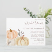 Rustikales Pumpkinfallfoliage-Brautparty Einladung (Stehend Vorderseite)