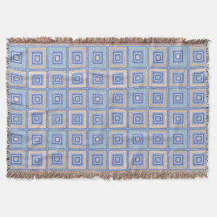 Rustikales Quadrat-Muster im Patchwork-Stil Decke