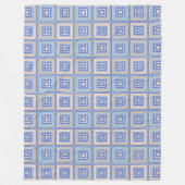 Rustikales Quadrat-Muster im Patchwork-Stil Fleecedecke (Vorderseite)