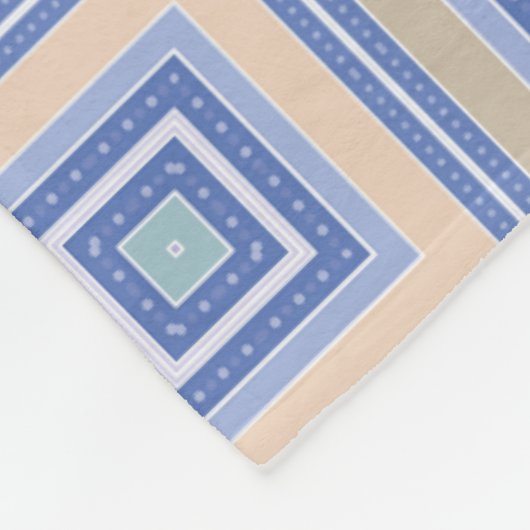 Rustikales Quadrat-Muster im Patchwork-Stil Fleecedecke (Ecke)