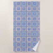 Rustikales Quadrat-Muster im Patchwork-Stil Strandtuch (Vorderseite)