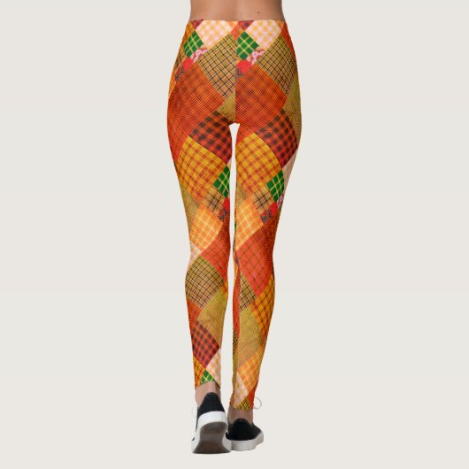 Rustikales Quilt-Patchwork Leggings (Rückseite)