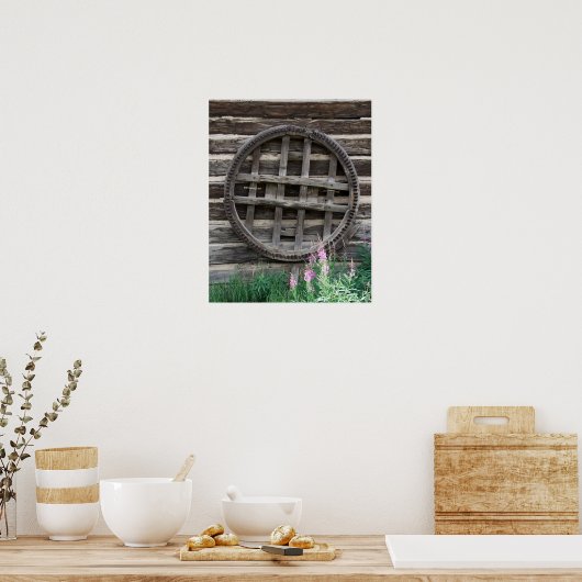Rustikales Rad 16x20 Poster (Küche)