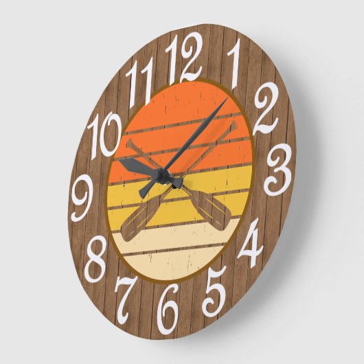 Rustikales Rafting Große Wanduhr (Winkel)